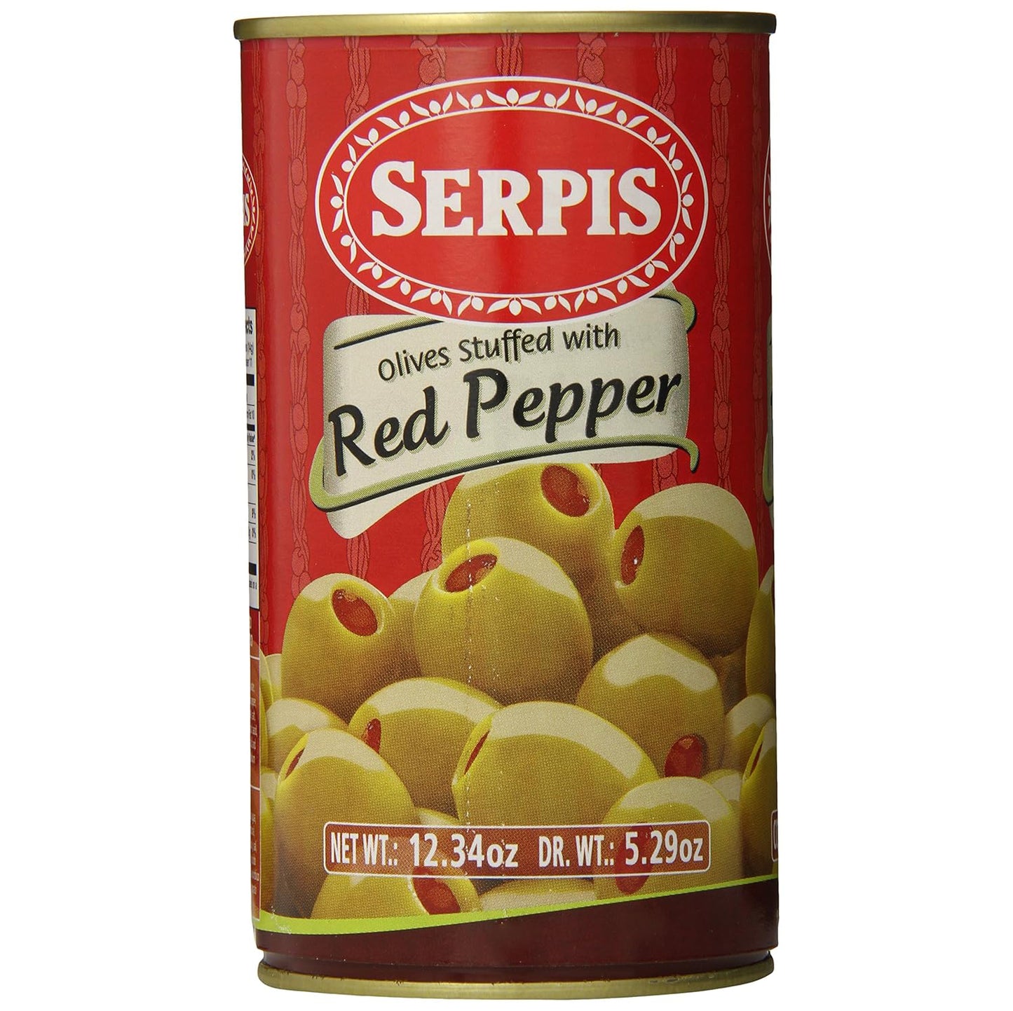 Serpis Red Pepper Stuffed Olives - 12.34 oz