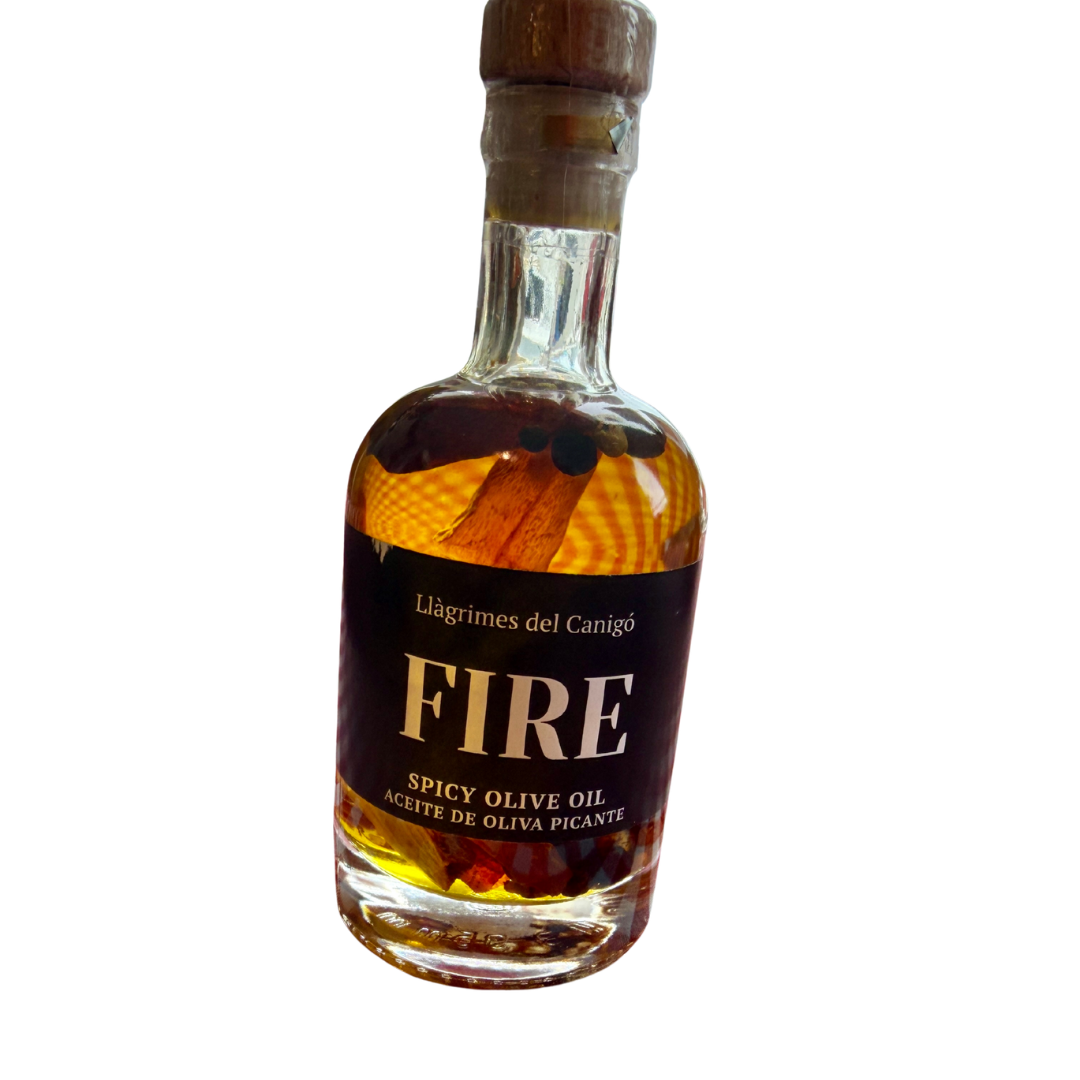 Llàgrimes del Canigó FIRE Spicy Extra Virgin Olive Oil – 3.38 fl oz (100ml)