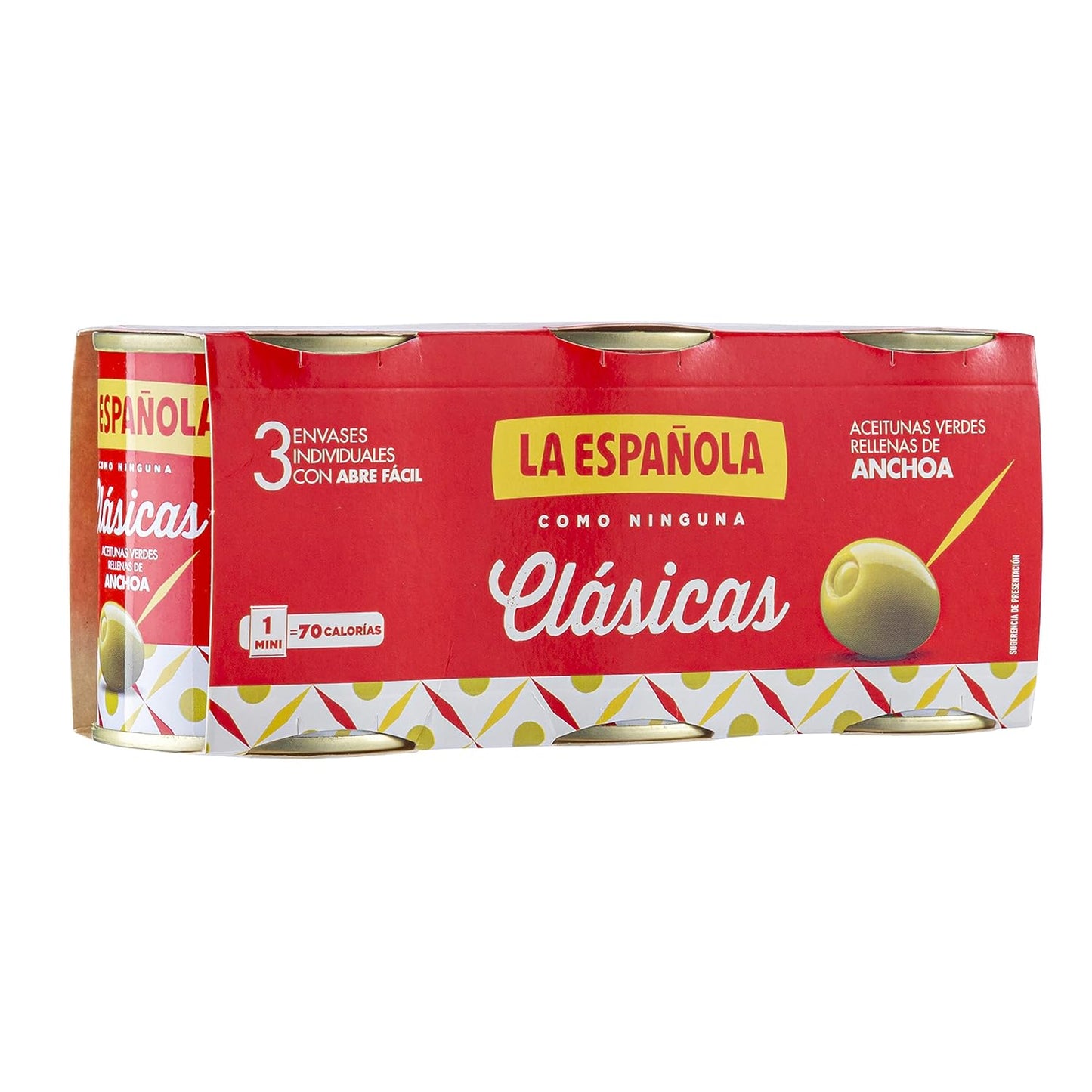La Española Anchovy Stuffed Olives 3-Pack 120g each