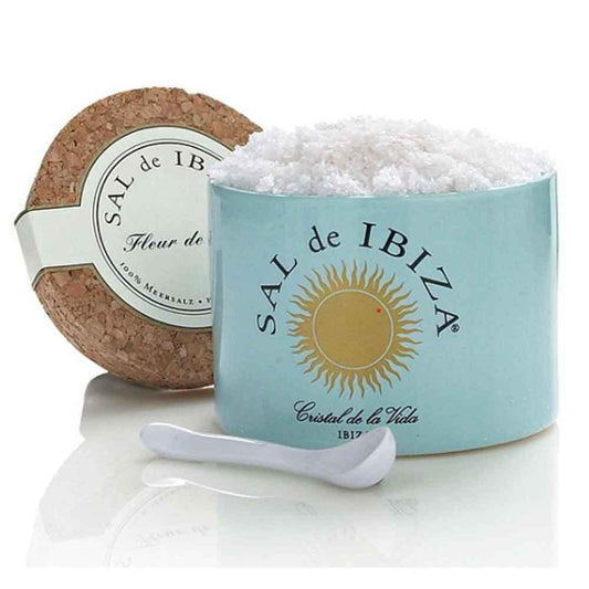 Sal de Ibiza Fleur de Sel - Green Ceramic Pot