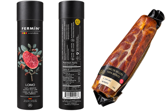 Fermín 100% Ibérico de Bellota Lomo – Whole Piece in Gift Tube (1.7 lb)