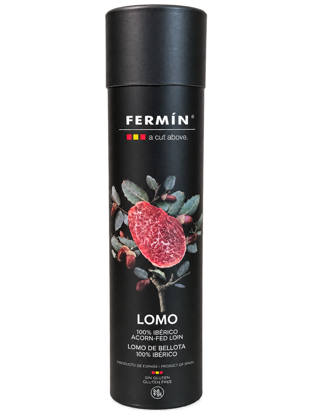 Fermín 100% Ibérico de Bellota Lomo – Whole Piece in Gift Tube (1.7 lb)