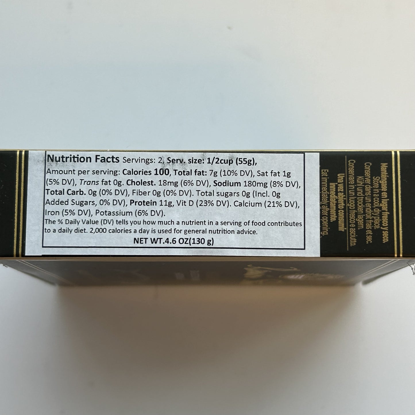 ramon peña sardinillas nutritional